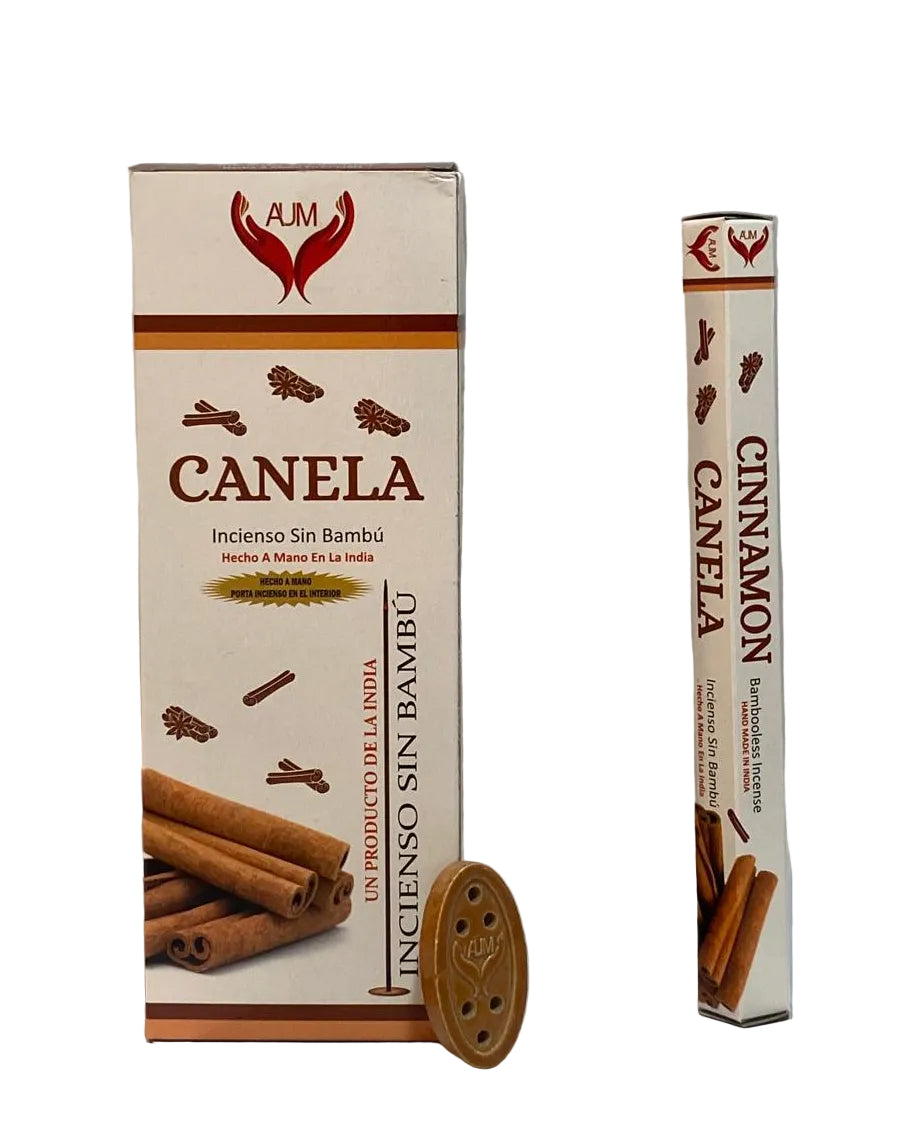 AUM Canela Bambooless Incense – 90 Sticks with Holder