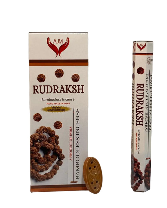 AUM Rudraksh Bambooless Incense – 90 Sticks with Holder