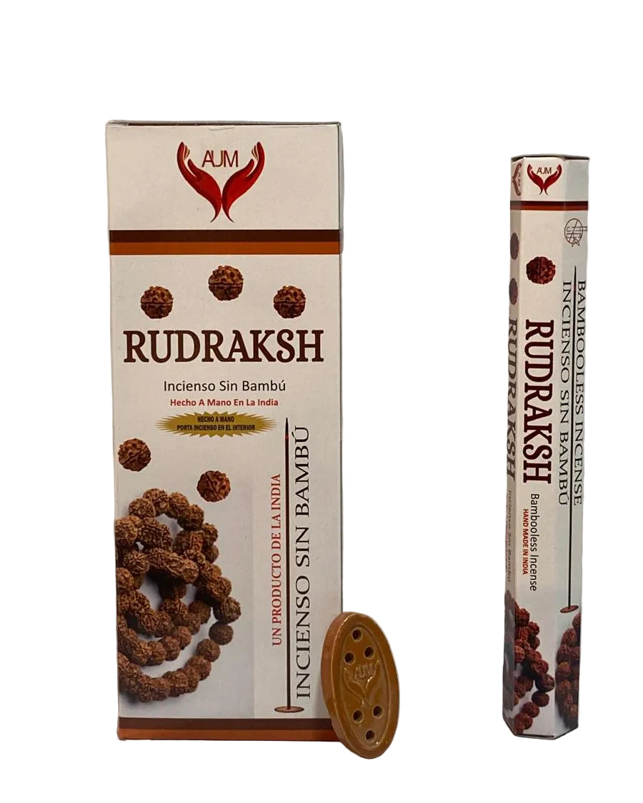 AUM Rudraksh Bambooless Incienso – 90 Sticks with Holder
