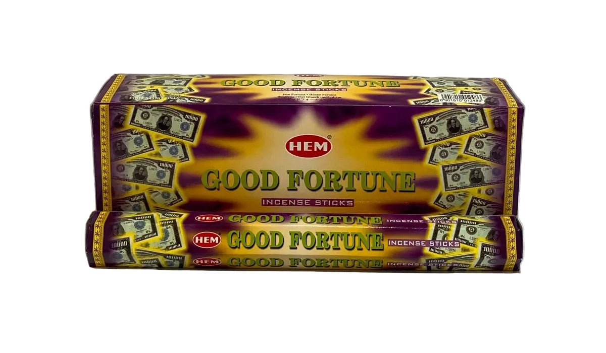 HEM Good Fortune Incense 6 Tubes of 20
