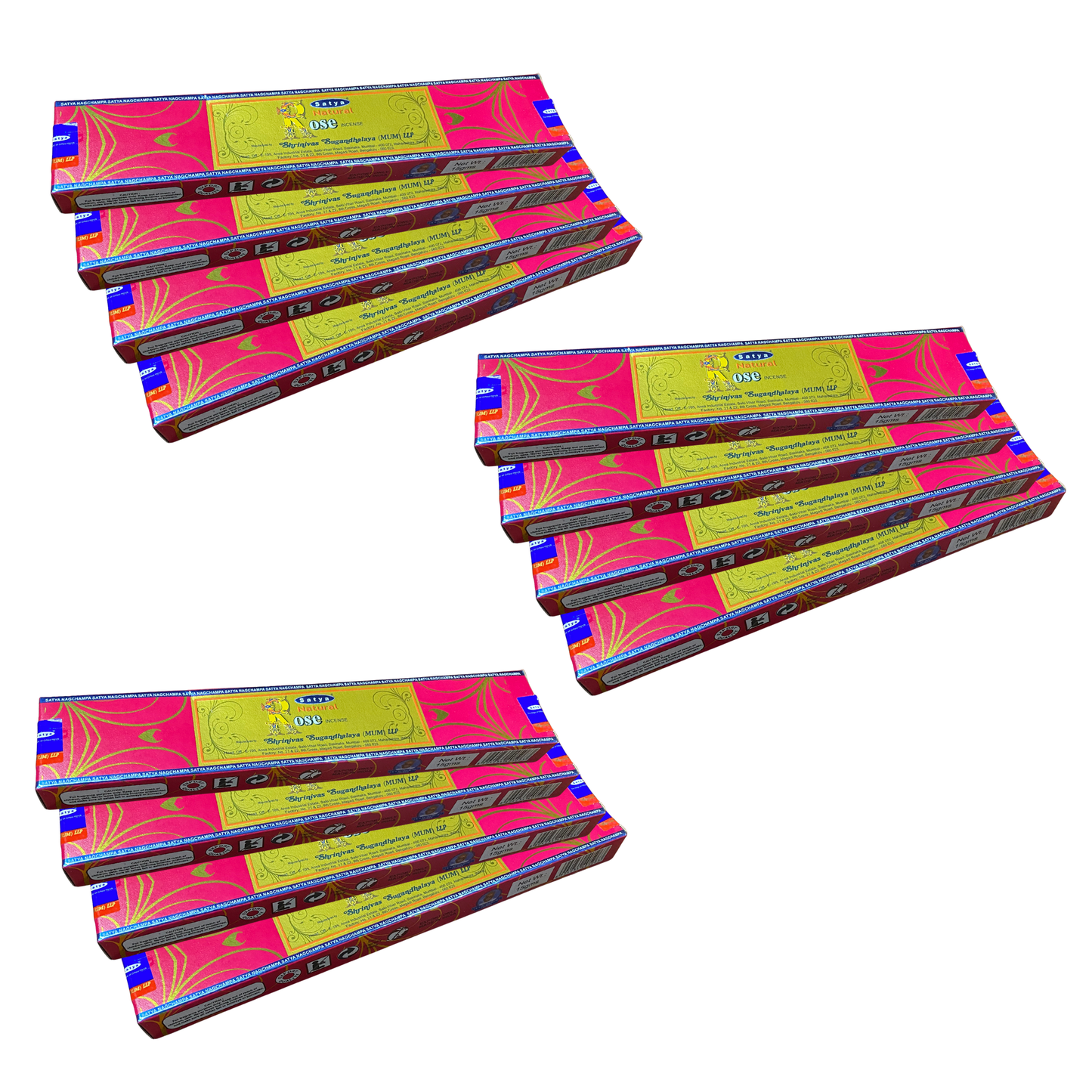 Satya Rose Incense Sticks 12 packs of 15 grams