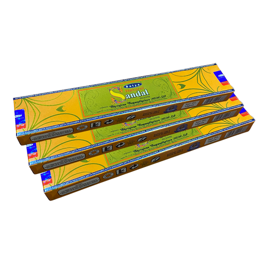 Satya Sandalwood Incense Sticks 3 packs of 15 grams