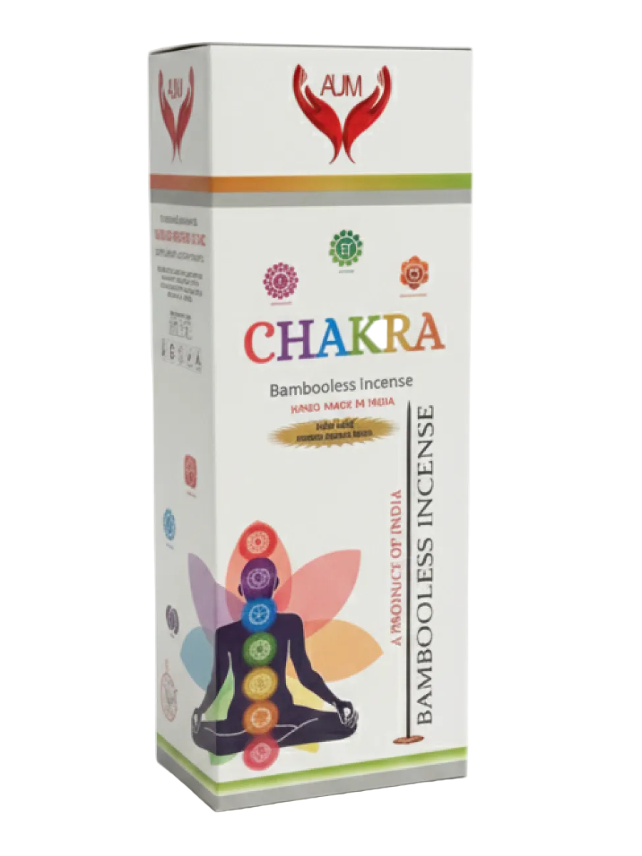AUM Chakra Bambooless Incense | 90 Sticks and Ceramic Holder