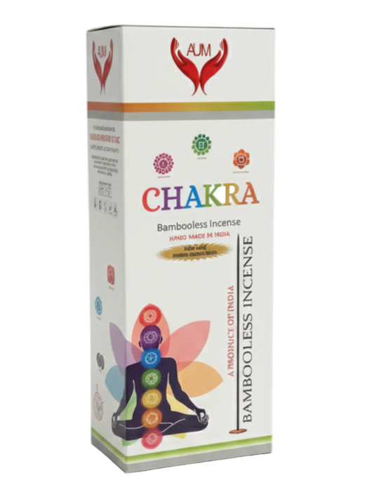 AUM Chakra Bambooless Incense | 90 Sticks and Ceramic Holder