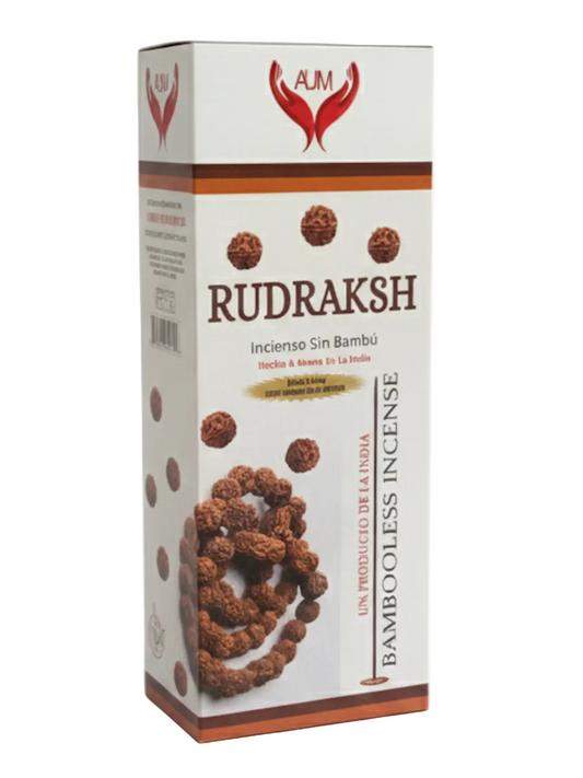 AUM Rudraksh Bambooless Incense | 90 Sticks and Ceramic Holder
