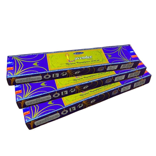Satya Lavender Incense Sticks 3 packs of 15 grams