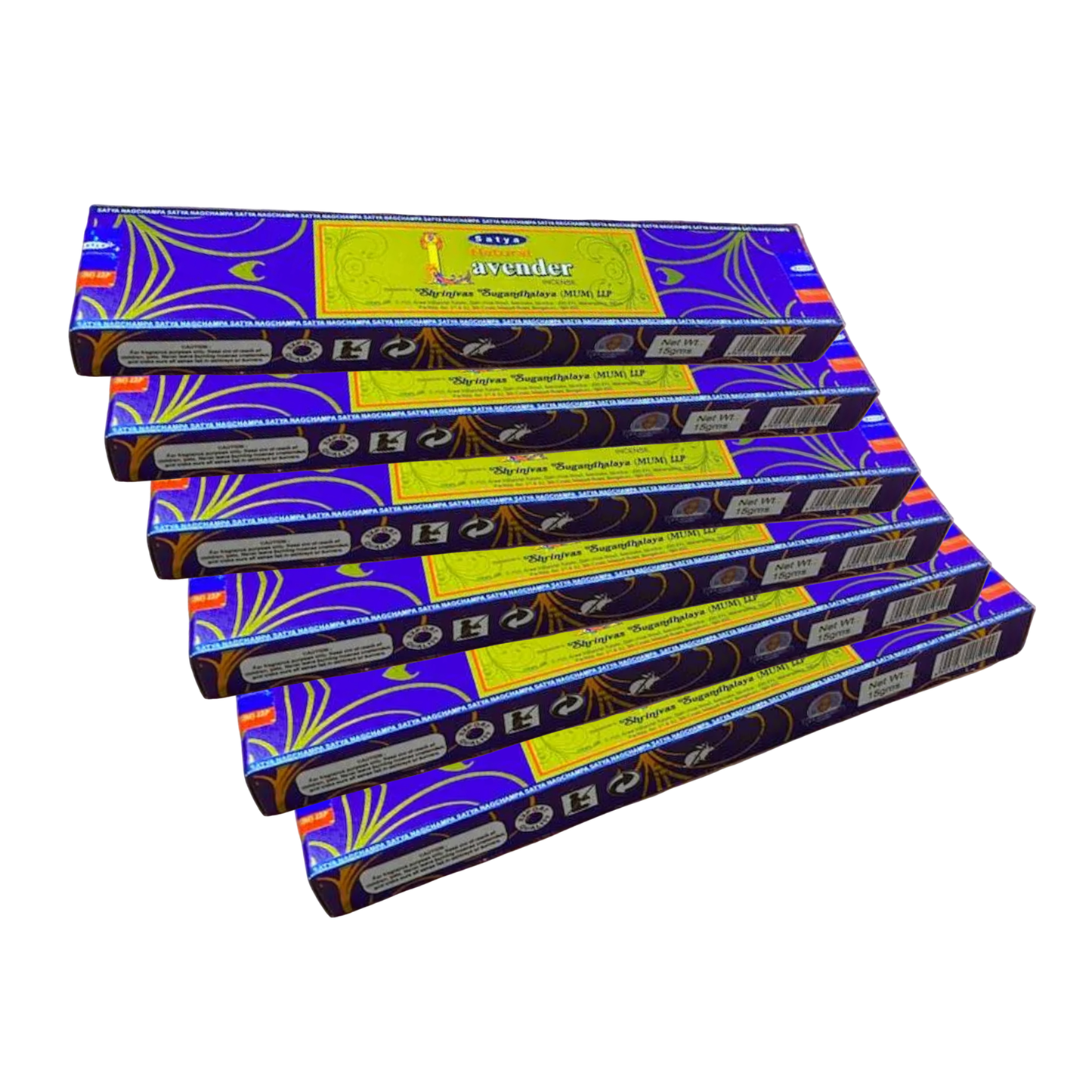 Satya Lavender Incense Sticks 6 packs of 15 grams