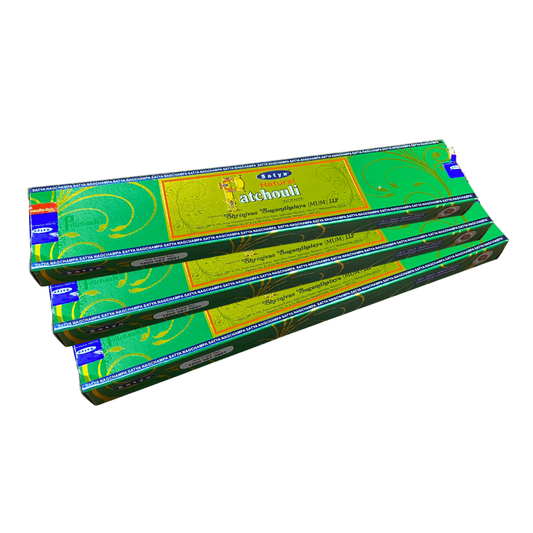 Satya Patchouli  Incense Sticks 3 packs of 15 grams